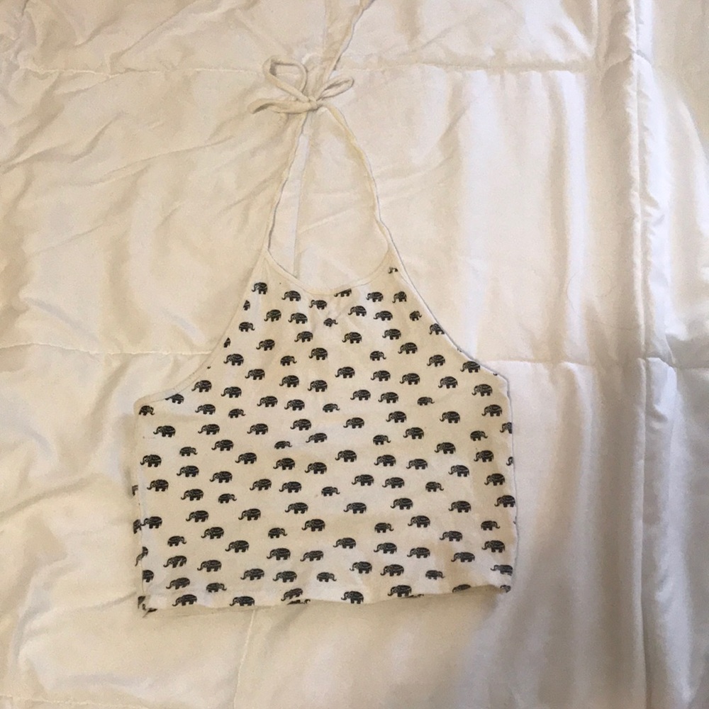 Cropped halter top